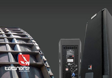 Tecnare line array hoejttaler aktiv kraftig sub touring udlejning